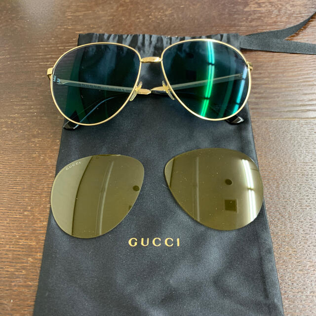 Gucci(グッチ)のグッチ　アビエイターサングラス レディースのファッション小物(サングラス/メガネ)の商品写真