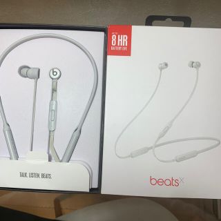 ビーツバイドクタードレ(Beats by Dr Dre)のmoku様専用 Beatsx サテンシルバー(ヘッドフォン/イヤフォン)