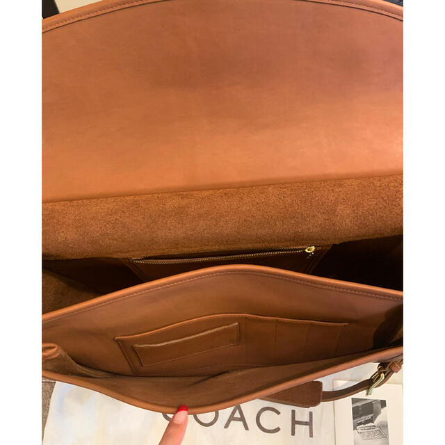 しておりま COACH by ボンジュール's shop｜コーチならラクマ - 美品オールドコーチキャメルショルダーバッグビジネスバッグ