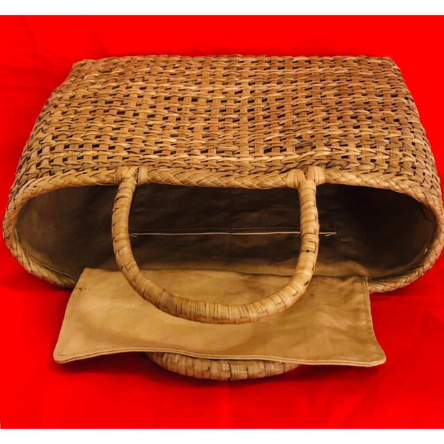新作！　松葉編み！最高級　山葡萄　手編み　かご　バック レディースのバッグ(かごバッグ/ストローバッグ)の商品写真