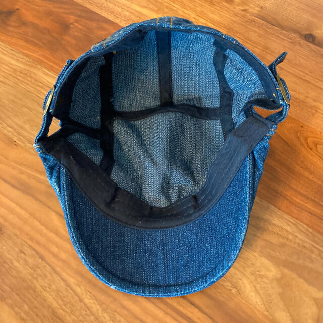 メンズ　ハンチング帽　デニム　インディゴブルー　濃紺 メンズの帽子(ハンチング/ベレー帽)の商品写真