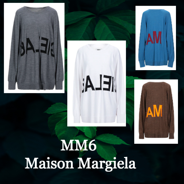 レディースSALE☆【MM6 Maison Margiela】ロゴウールプルオーバー トッ
