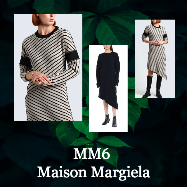 MM6 - SALE☆【MM6 Maison Margiela】ニット　ストライプ　ワンピー