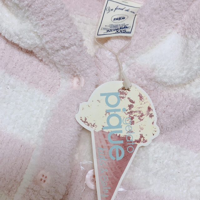 gelato pique(ジェラートピケ)のgelatopique ポンチョ　ピンク キッズ/ベビー/マタニティのベビー服(~85cm)(カーディガン/ボレロ)の商品写真