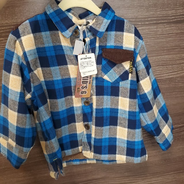 ★maさん専用★　裏起毛　チェックネルシャツ キッズ/ベビー/マタニティのキッズ服男の子用(90cm~)(Tシャツ/カットソー)の商品写真