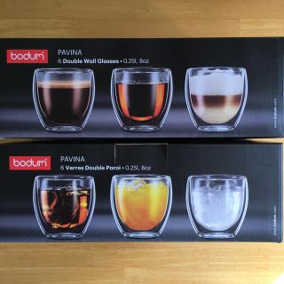 ボダム(bodum)の【送料込み】ボダム パヴィーナ ダブルウォールグラス [6個入](タンブラー)