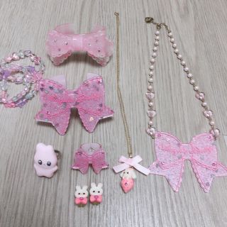 アンジェリックプリティー(Angelic Pretty)のAngelic Pretty ときめきリボン フルセット うさぎアクセサリー(ネックレス)