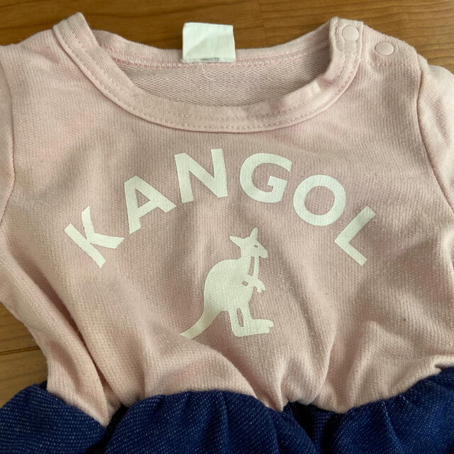 KANGOL(カンゴール)のKANGOLのワンパース風ロンパース　70cm キッズ/ベビー/マタニティのベビー服(~85cm)(ロンパース)の商品写真