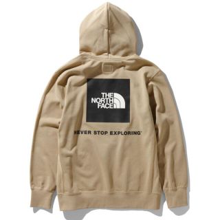 ザノースフェイス(THE NORTH FACE)のノースフェイス バックスクエアロゴフーディー　ツイルベージュ　Sサイズ(パーカー)