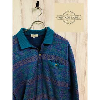 【80s 90s】vintage Knit sweater ニット　セーター総柄(ニット/セーター)