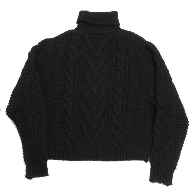 MAISON EUREKA フィッシャーマンセーター(厚手) ブラック 【数量限定