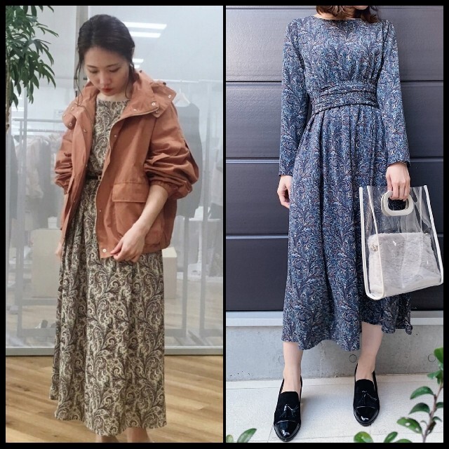 apart by lowrys(アパートバイローリーズ)の美品 アパートバイローリーズ ペイズリー柄 ワンピース レディースのワンピース(ロングワンピース/マキシワンピース)の商品写真