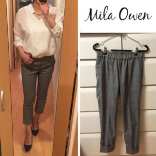 ミラオーウェン(Mila Owen)のMila Owen グレーチェックパンツ(クロップドパンツ)