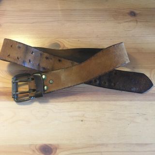 シュガーケーン(Sugar Cane)のvintage ragid leather belt ラギッド！エイジング(デニム/ジーンズ)