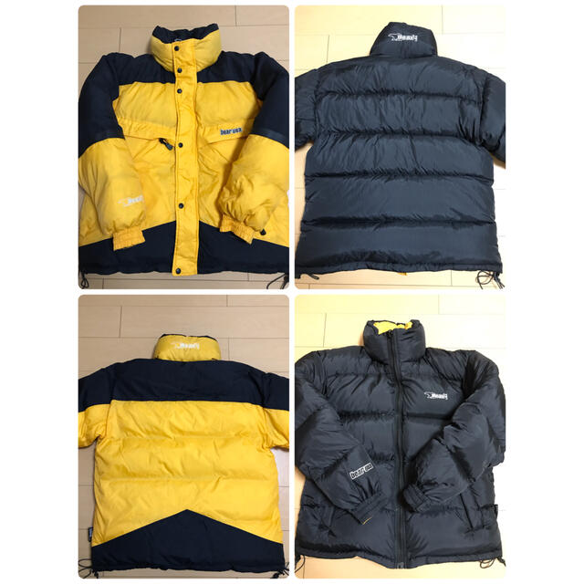 Bear USA(ベアー)の90s Bear USA リバーシブル ダウン　黄×黒　サイズM メンズのジャケット/アウター(ダウンジャケット)の商品写真
