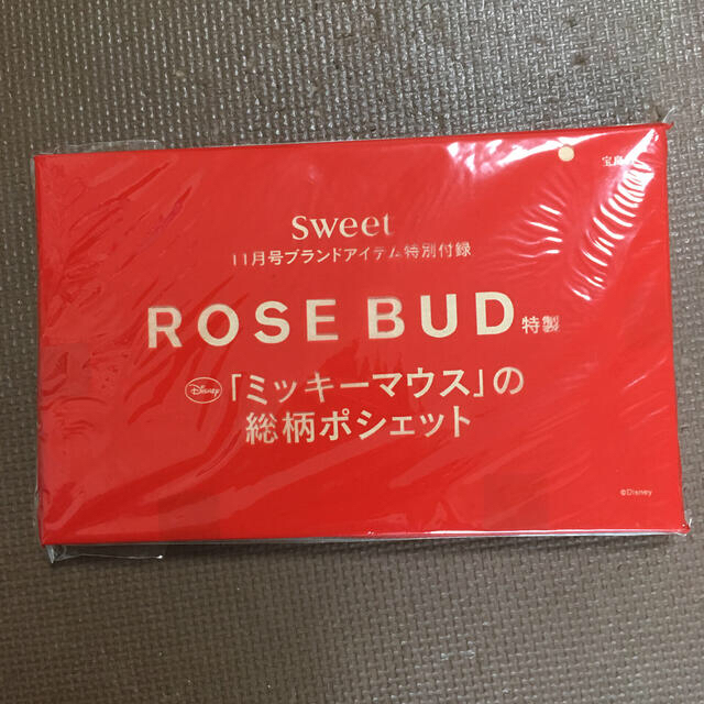 ROSE BUD(ローズバッド)の未開封☆sweet付録　ミッキーマウス　総柄ポシェット　お財布バッグ レディースのバッグ(ショルダーバッグ)の商品写真