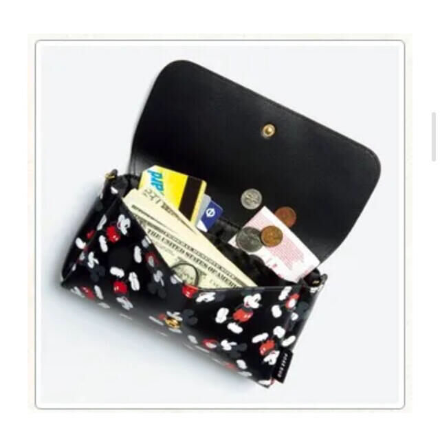 ROSE BUD(ローズバッド)の未開封☆sweet付録　ミッキーマウス　総柄ポシェット　お財布バッグ レディースのバッグ(ショルダーバッグ)の商品写真