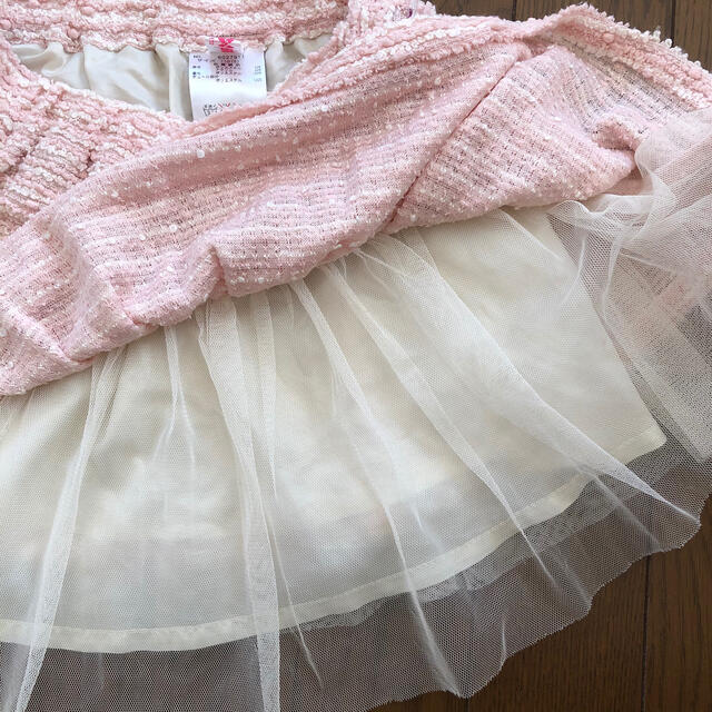 mezzo piano(メゾピアノ)のmezzo pianoツイードスカート110cm キッズ/ベビー/マタニティのキッズ服女の子用(90cm~)(スカート)の商品写真