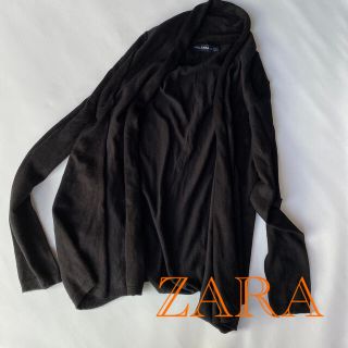 ザラ(ZARA)のZARA ザラ　カーディガン　XＳ　ブラック(カーディガン)