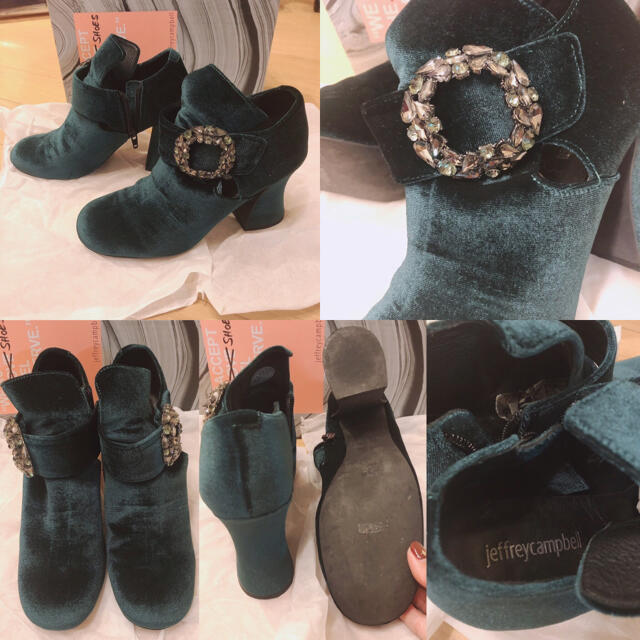 JEFFREY CAMPBELL(ジェフリーキャンベル)の【ジェフリーキャンベル】ビジューバックルブーティー 24.5cm レディースの靴/シューズ(ブーティ)の商品写真