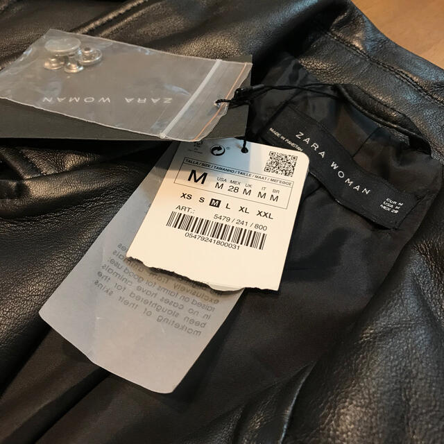 ZARA - ZARA ラムレザー ライダースジャケット ブラックの通販 by みー
