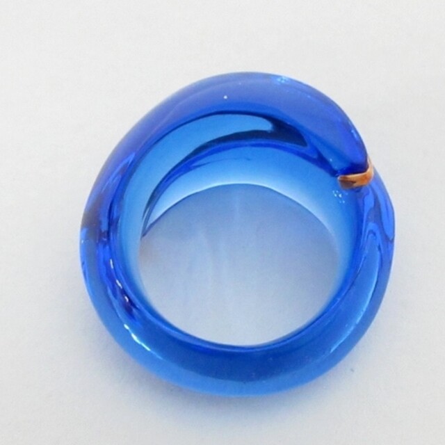 Baccarat(バカラ)のバカラ リング美品  - ブルー×ゴールド レディースのアクセサリー(リング(指輪))の商品写真
