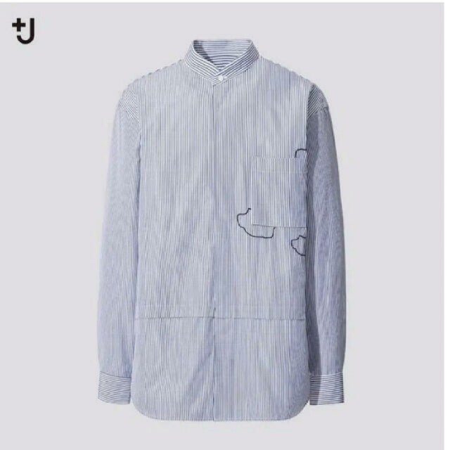 UNIQLO(ユニクロ)のユニクロ　ジルサンダー　＋Ｊ　スーピマコットンオーバーサイズシャツ　雲　 メンズのトップス(シャツ)の商品写真