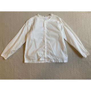 ナチュラルランドリー(NATURAL LAUNDRY)のgrin グリン　フリル襟ブラウス　白(シャツ/ブラウス(長袖/七分))