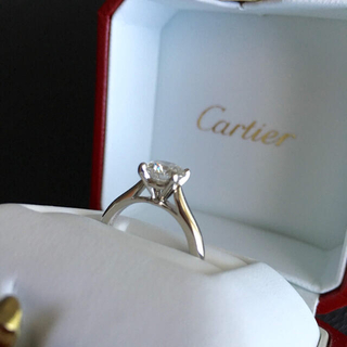 カルティエ(Cartier)のカルティエ   プラチナ ダイヤモンド リング  9号 (リング(指輪))