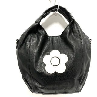 マリークワント(MARY QUANT)のマリークワント トートバッグ美品  黒×白(トートバッグ)