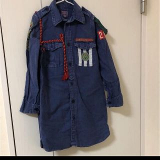 デニムダンガリー(DENIM DUNGAREE)のデニム&ダンガリー　シャツワンピ　ワークシャツ　130(ワンピース)