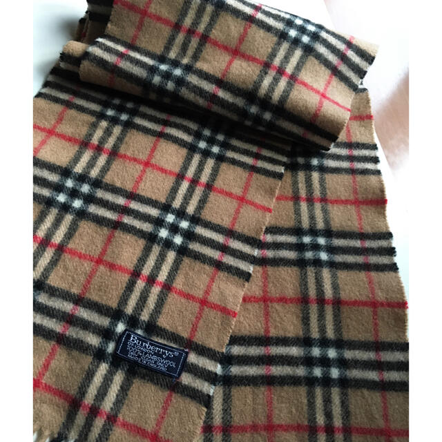 BURBERRY(バーバリー)のバーバリーBURBERRYSノバチェック ウール100% マフラー (ベージュ系 レディースのファッション小物(マフラー/ショール)の商品写真