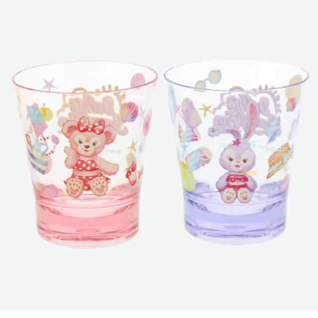 Disney(ディズニー)の【✨新品・未使用✨】ダッフィー &フレンズ　サニーファン　タンブラー4個セット エンタメ/ホビーのおもちゃ/ぬいぐるみ(キャラクターグッズ)の商品写真