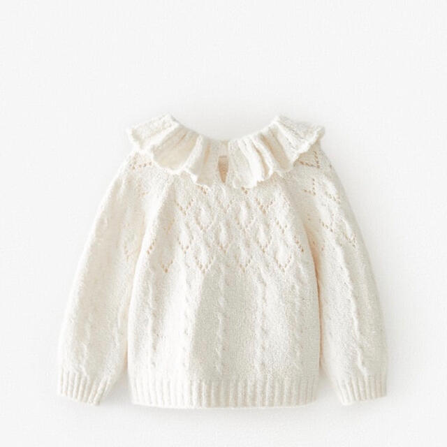 ZARA KIDS(ザラキッズ)のZARA ザラ キッズ ベビー  オープンニット セーター 110 size キッズ/ベビー/マタニティのキッズ服女の子用(90cm~)(ニット)の商品写真