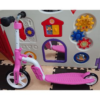 バイクキックボード　ピンク　MY-2in1-PK(三輪車/乗り物)