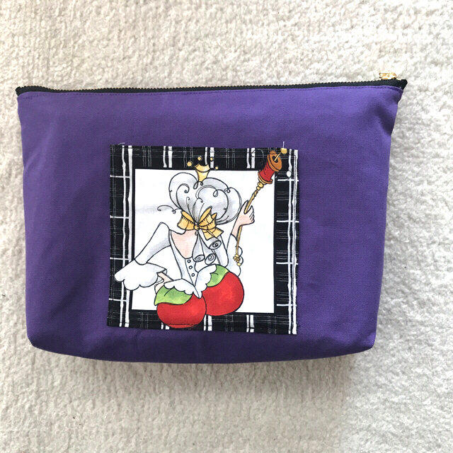 ハンドメイドポーチ　ロラライハリス　紫　 ハンドメイドのファッション小物(ポーチ)の商品写真