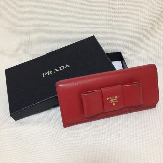 プラダ(PRADA)のプラダ　サフィアーノ　赤(財布)