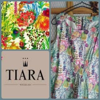 ティアラ(tiara)のリバティ　トレスコ　ティアラ　タナローン　ワンピース(ひざ丈ワンピース)