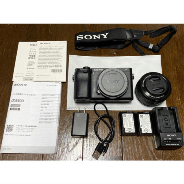 SONY(ソニー)のSONY α6300 レンズキット スマホ/家電/カメラのカメラ(ミラーレス一眼)の商品写真