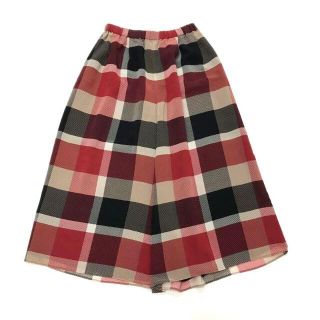 バーバリーブルーレーベル(BURBERRY BLUE LABEL)のブルーレーベル クレストブリッジ チェック ガウチョパンツ イージー 38(クロップドパンツ)