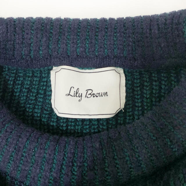 Lily Brown(リリーブラウン)のLily Brown リリーブラウン★ストライプ柄 長袖ニット セーター レディースのトップス(ニット/セーター)の商品写真