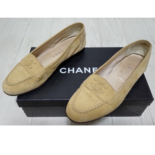 CHANEL スエード ローファー  ベージュ SIZE 35.5靴/シューズ