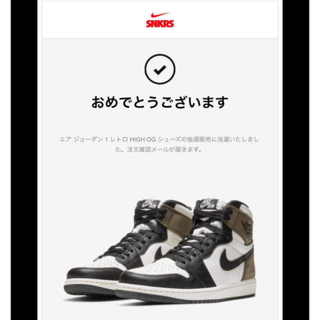 靴/シューズNIKE AIR JORDAN 1 HIGH OG MOCHA-BLACK