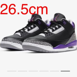 ナイキ(NIKE)の26.5cm NIKE AIR JORDAN 3 COURT PURPLE(スニーカー)