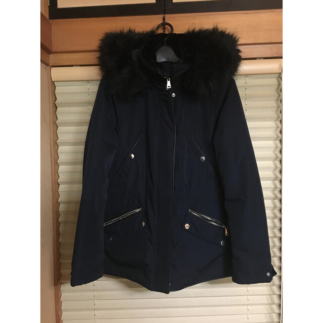 zara s ネイビー　マウンテンパーカー モッズコート パフジャケット