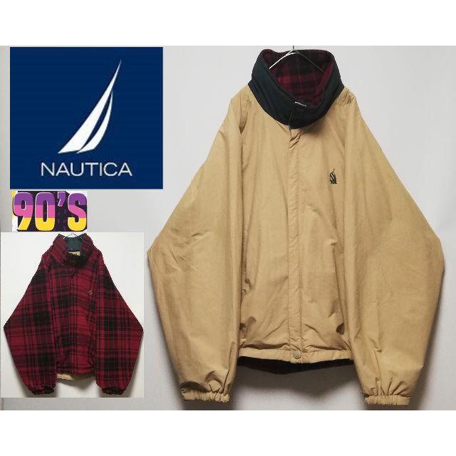 477 90年代 NAUTICA リバーシブル ウォームアップ フリース