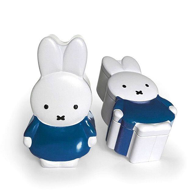 miffy(ミッフィー)の★収納★ミッフィー3Dブリキ缶ブルーナカラーブルー青★小物入れオランダmiffy インテリア/住まい/日用品のインテリア小物(小物入れ)の商品写真