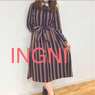 イング(INGNI)の★美品★イング★ストライプワンピース(ひざ丈ワンピース)