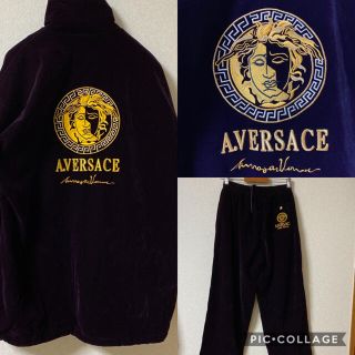 A.VERSACE ベロア セットアップ L 黒 90s 大きめ(ジャージ)