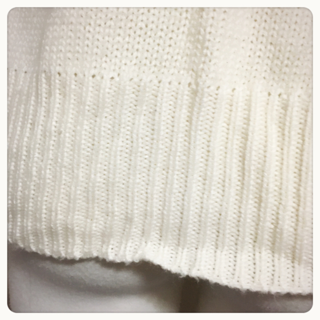 [GRL]ケーブル編み ニット 白 セーター  長袖 トップス難ありLサイズOK